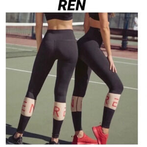 REN Lexi Active Black Nude Red High Waisted Leggings